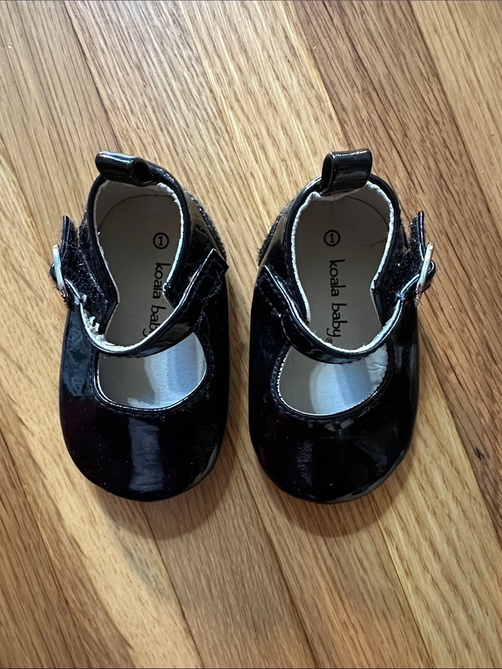 Koala Kids Black Patent Mary Jane Toddler Dress Shoes